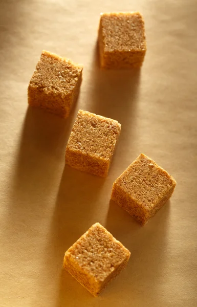 Cubos de açúcar de cana — Fotografia de Stock