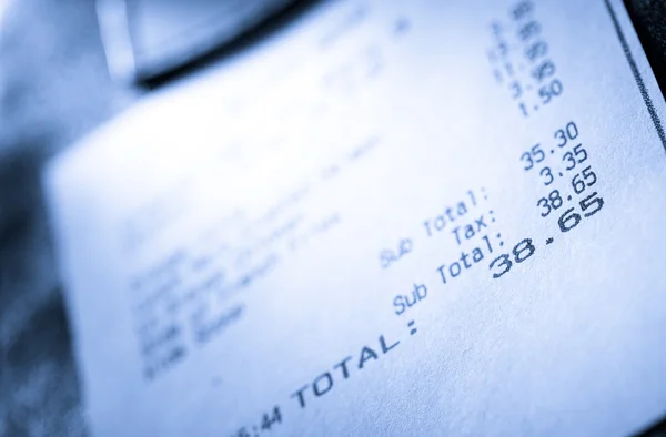 Cafe paper cheque — Stock Photo, Image