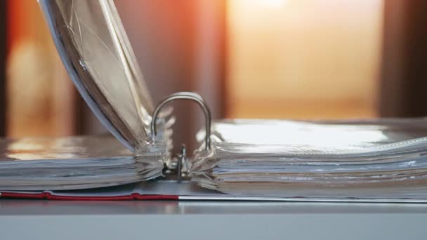 A shot of document case on a table — Stock Video