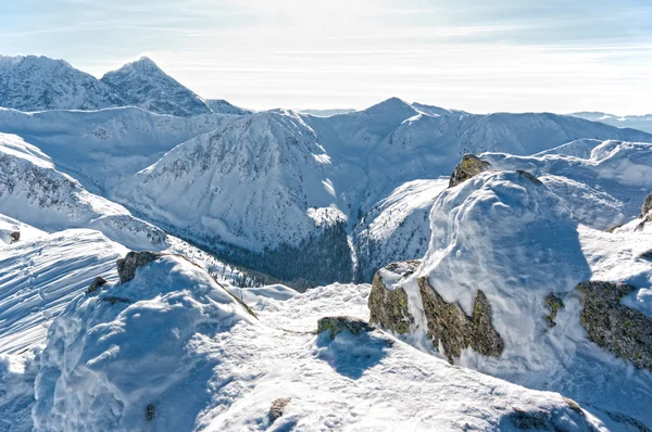 Vackra tatra-bergen på vintern. — Stockfoto