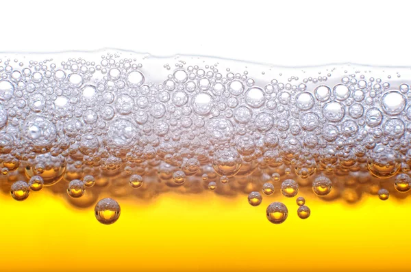 Pivní bubliny. — Stock fotografie