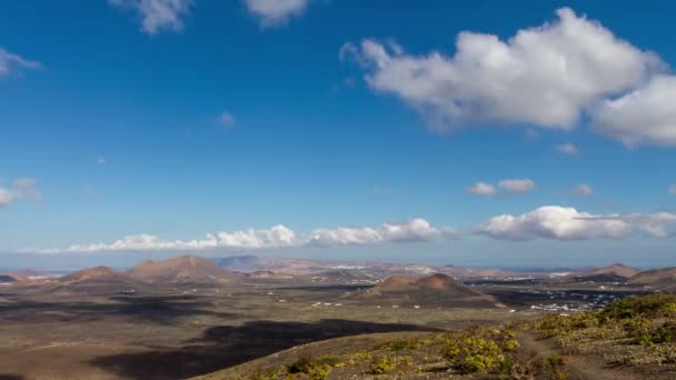 Upływ Czasu Strefie Wulkanicznej Wyspie Lanzarote — Wideo stockowe