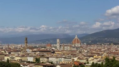 Floransa tarihi merkezinin Katedral ve Palazzo Vecchio ile zaman aşımı, İtalya