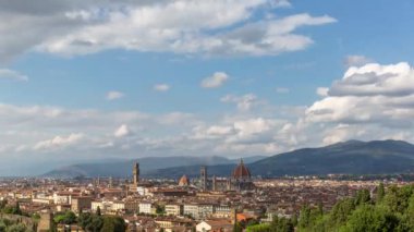 Floransa tarihi merkezinin Katedral ve Palazzo Vecchio ile zaman aşımı, İtalya
