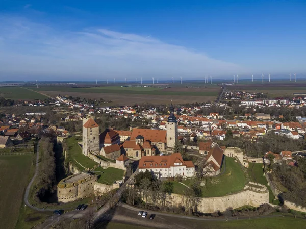 Aerial View Querfurt Castle Saxony Anhalt Germany — Stock fotografie