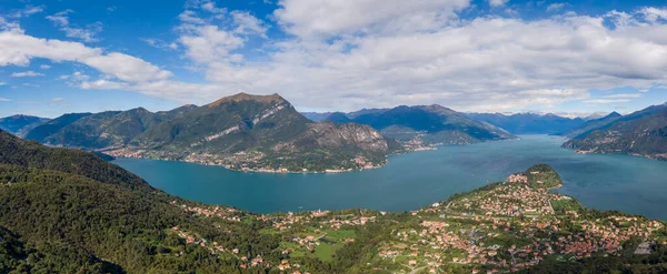 Aerial panorama of Bellagio and Lake Como — Fotografia de Stock