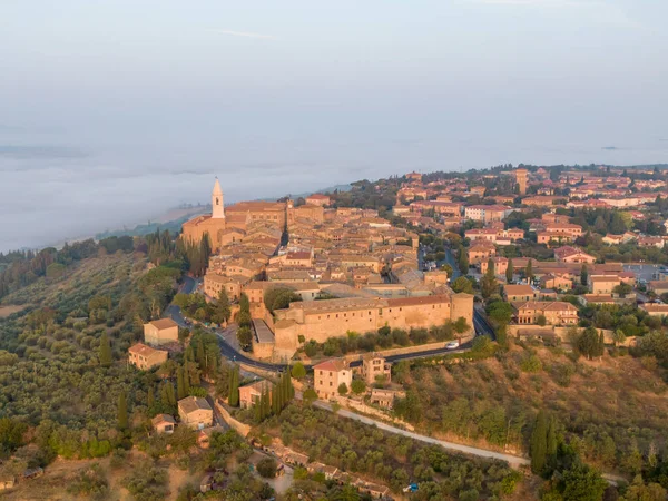 Вид Воздуха Пьенцу Тоскане Италия — стоковое фото