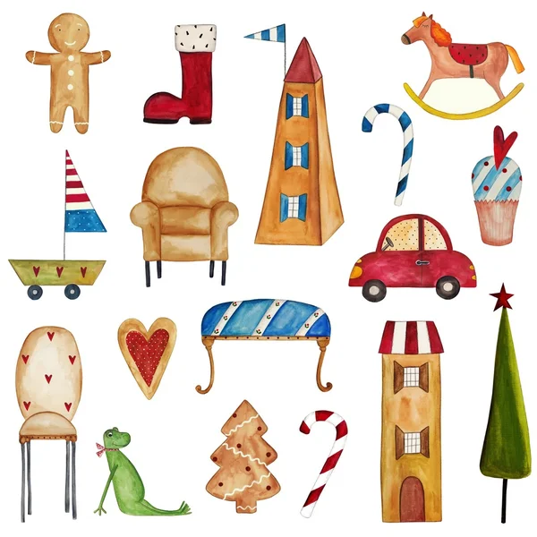 Dekoratif elementler kümesi.