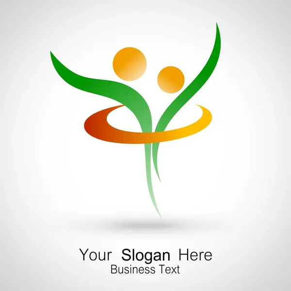 Egészség élet Logo tervezés Stock Fotó