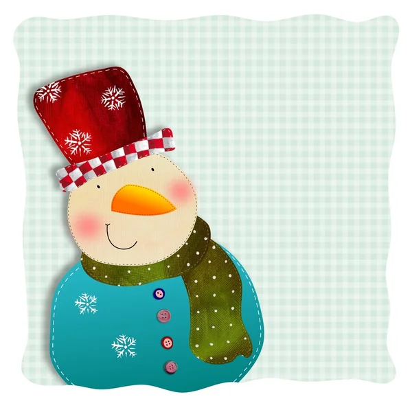 Snowman. Christmas card — Stock Photo, Image