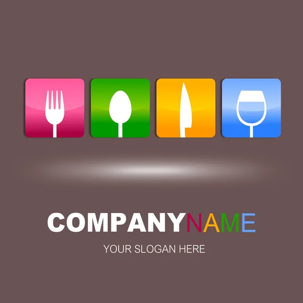Дизайн иконок ресторана — стоковое фото