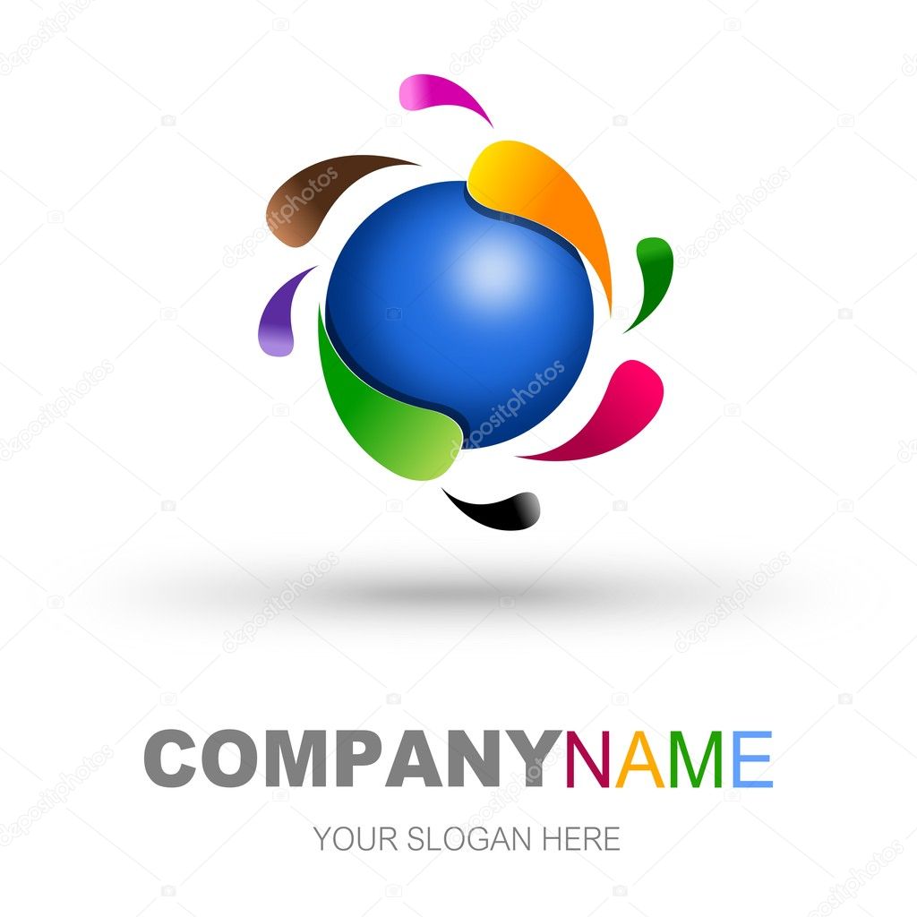 Colorful graphic illustration over white