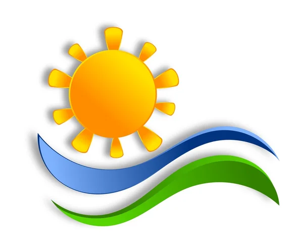 Sun logo design — Stock Photo, Image