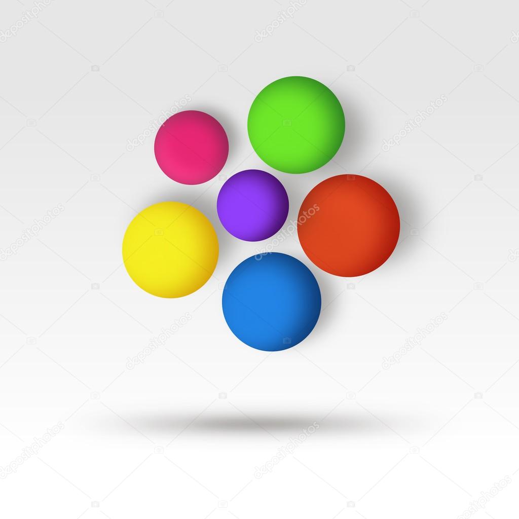 Colorful graphic illustration over white
