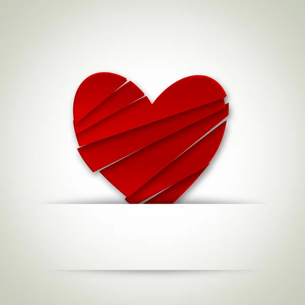 Abstract red broken heart — Stock Photo, Image