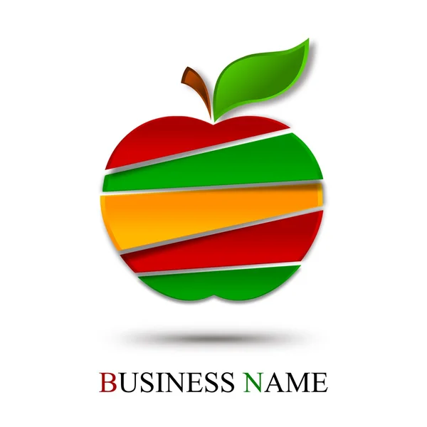 Яблоко абстрактный логотип — стоковое фото
