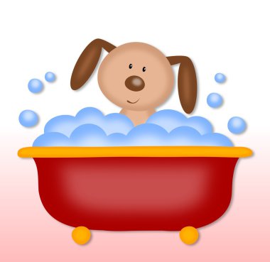 Puppy banyo yapar