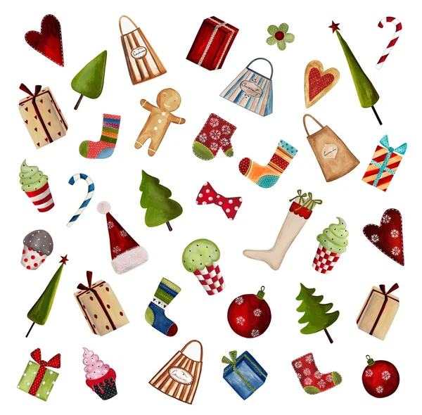 Dekoratif Noel öğeleri kümesi