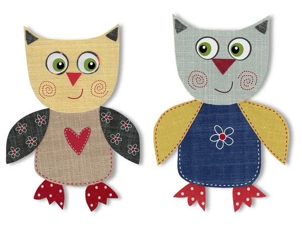Owls. Cartoon characters — Stock Photo, Image