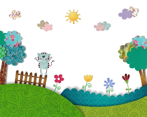 kedi açık havada eğlence var