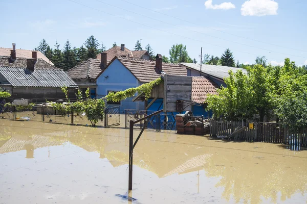 Dahil büyük sel evleri, alanlar, ormanlar — Stok fotoğraf