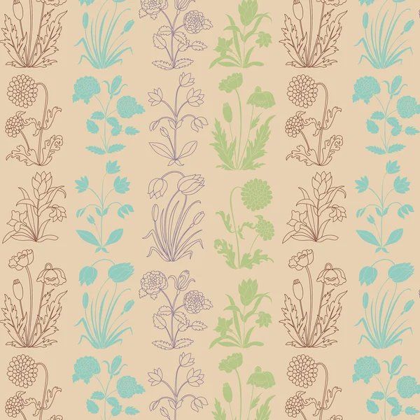 Seamless floral pattern — Stock Vector