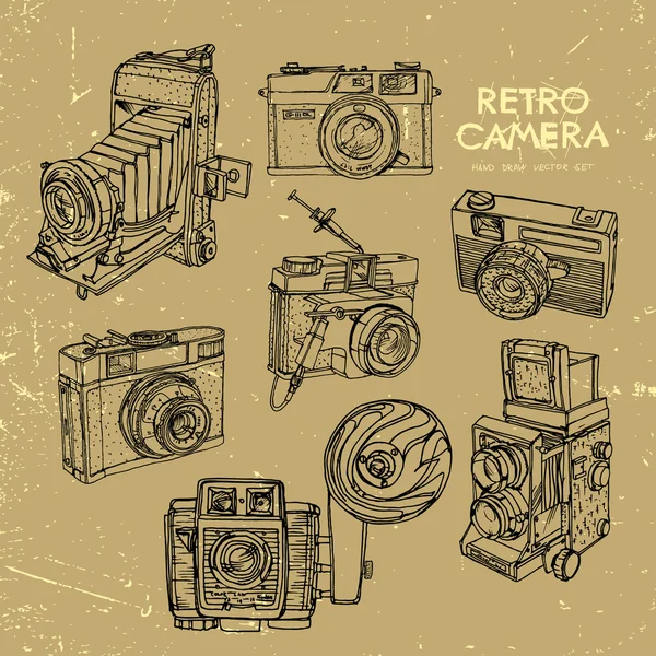 ビンテージ カメラ — ストックベクタ