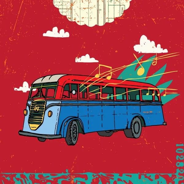 Vintage Bus — Stockvector