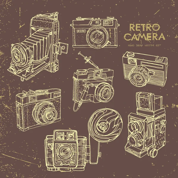 Vintage cameras — Stock Vector