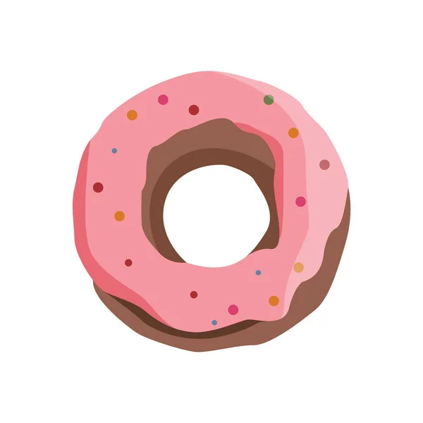 Pinkfarbene Donut-Bäckerei, Süßigkeiten Illustration — Stockvektor