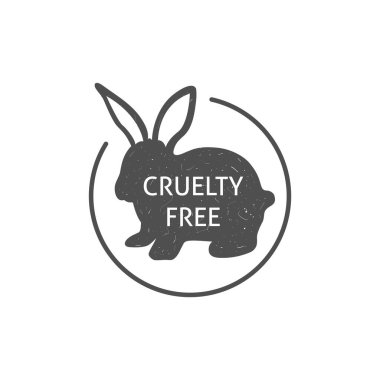  Tavşan sembollü acımasız logo tasarımı. Hayvan ikonu üzerinde test edilmedi. Vektör çizimi. Vektör illüstrasyonu