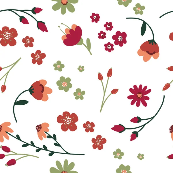 Floral Seamless Pattern Background Floral Pattern Pastel Color Flowers Seamless — Image vectorielle