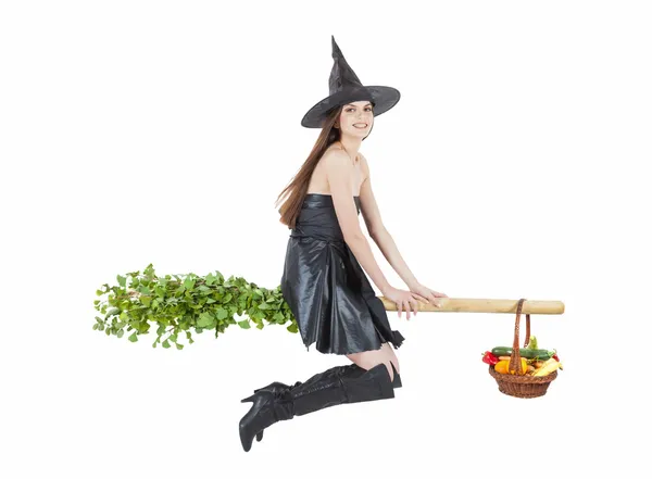 Flying witch — Stock Photo, Image