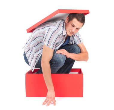 man in the box clipart