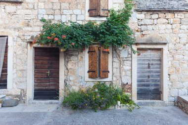 Exterior of a Beautiful Stone Cottage clipart