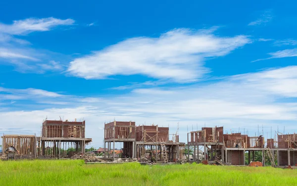 Moradias em construção — Fotografia de Stock