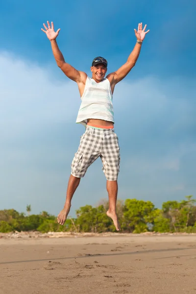 young man jumping