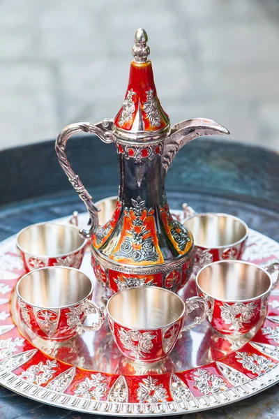 Old Turkish coffee service. — Stock Photo, Image