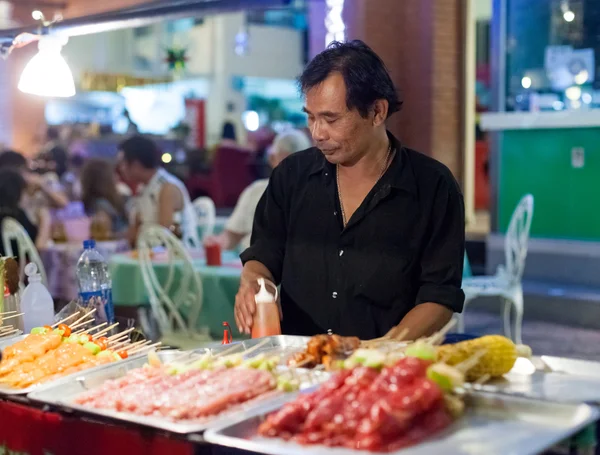 Straat eten stal — Stockfoto