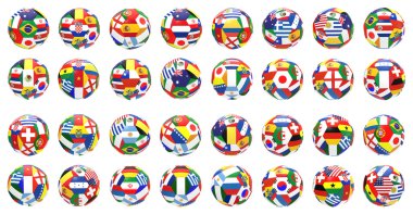 Katılımcılar Brezilya Dünya Kupası 2014 yılında temsil eden 32 futbol topları