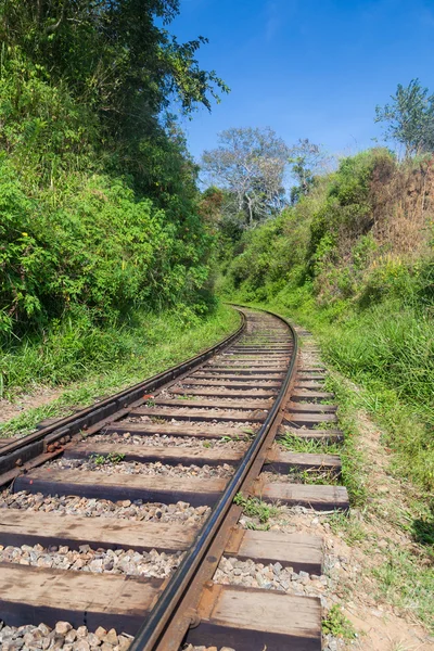 Velha ferrovia vazia no Sri Lanka Imagens Royalty-Free