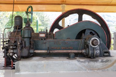 Ruston ve Hornsby'i dizel motor içinde mavi alan çay fabrikası