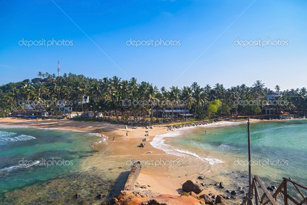 View on Weligama beach — Stock Photo © paulprescott 50502649