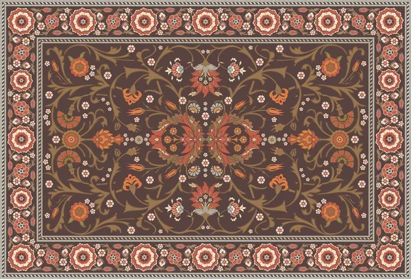 Diseño de alfombra floral en todas partes Ilustraciones de stock libres de derechos