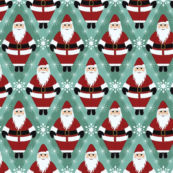 Christmas Santa Gift Wrapping Paper — Stock Vector