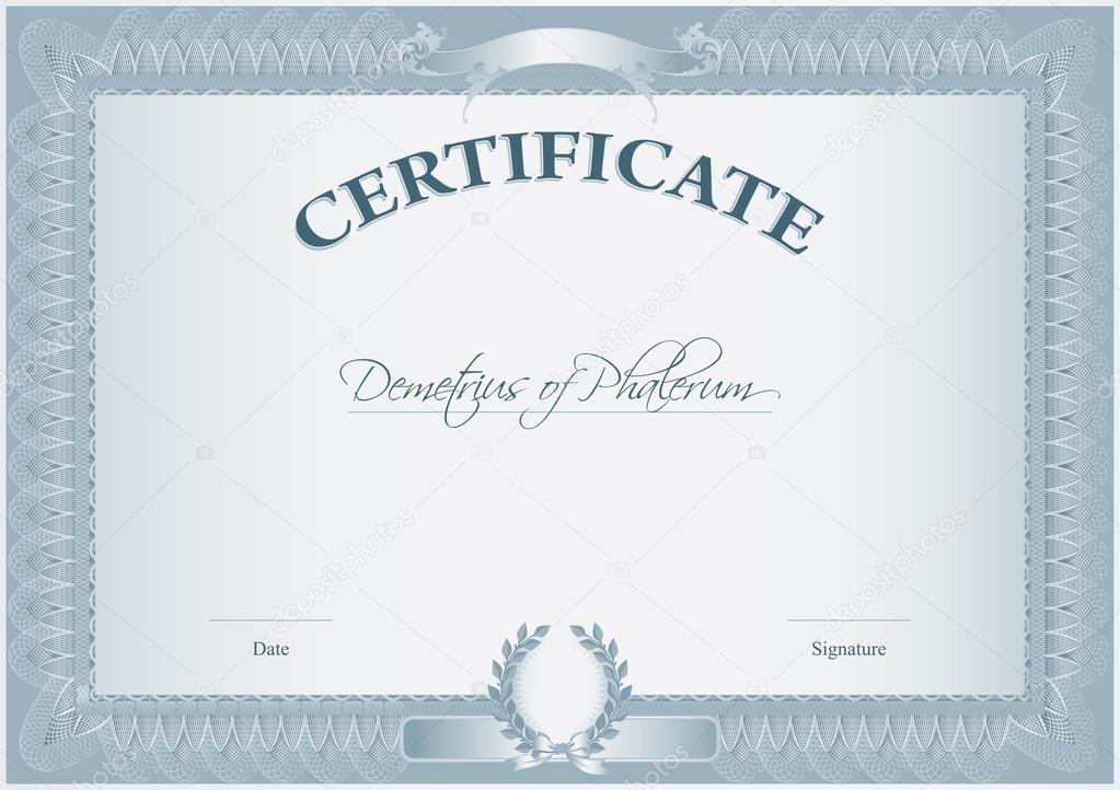 Blank Retro Certificate Template