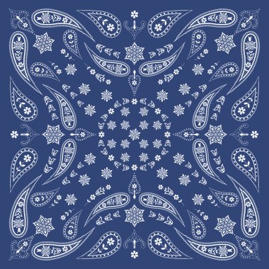 desenli ve çiçek desenli bandana eşarp