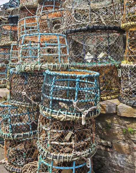 A Large Stack of Multicolored Crab Pots — Stock Photo, Image