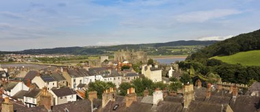 conwy, Galler parlak güneşli bir günde