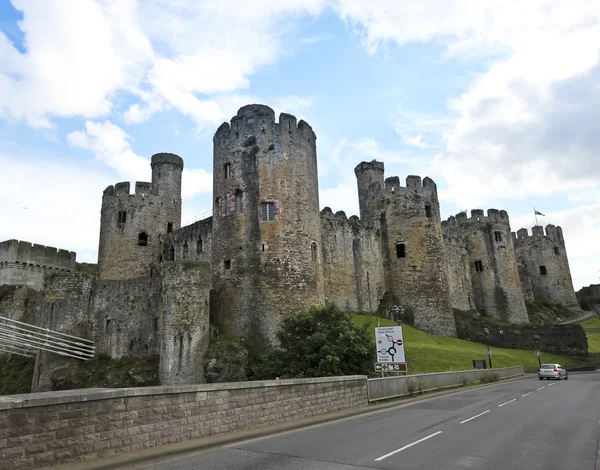 Conwy castle Shot gündüz Köprüsü — Stok fotoğraf